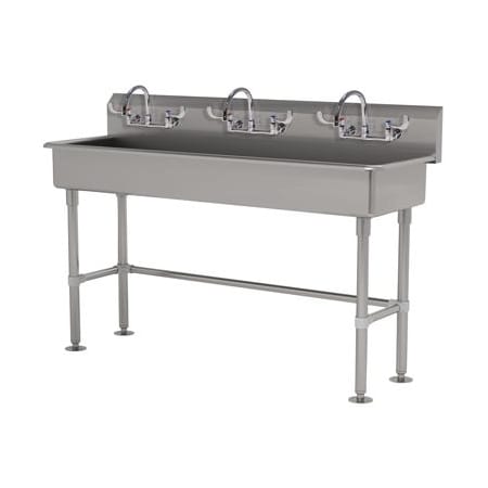 Advance Tabco 3 Stat ADA NSF 14 Ga. 304 SS Floor Mounted Sink - Faucet Included FS-FM-60-ADA-F